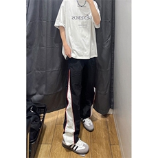 美式高街hiphop速干拼接运动微喇休闲裤货号K2315P45，男装休闲裤，电商A063