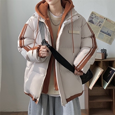 现货抖音得物供视频三防加厚羽绒假两件连帽棉衣外套棉服MY8082，男装棉衣，电商A486