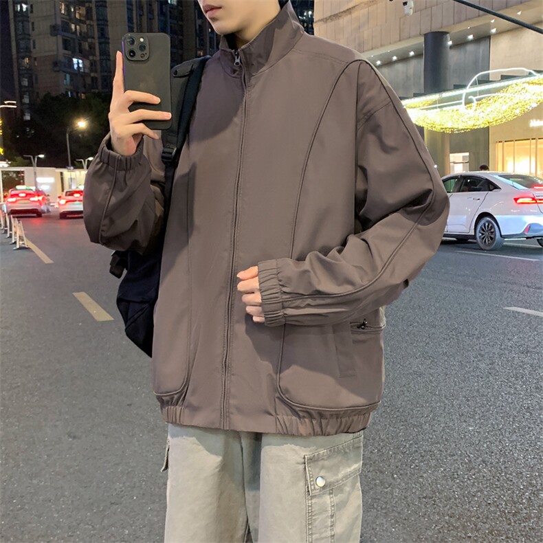 韩版设计感翻领垫肩斜纹夹克简约cleanfit夹克外套JK02537-P78,男装夹克,星座308B-2