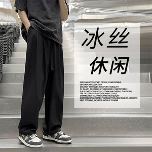 裤子夏季薄款休闲长裤潮牌速干男款运动裤冰丝男裤 7011批32图片