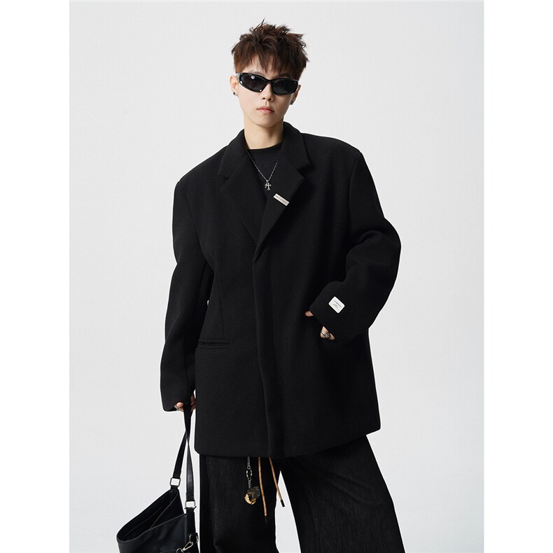 毛呢子西装大码M-5XL加棉大衣聚酯纤维XF78167P118控188，男装西服套装，星座227-7