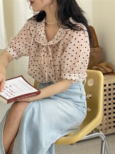 波点小衫～热销图片