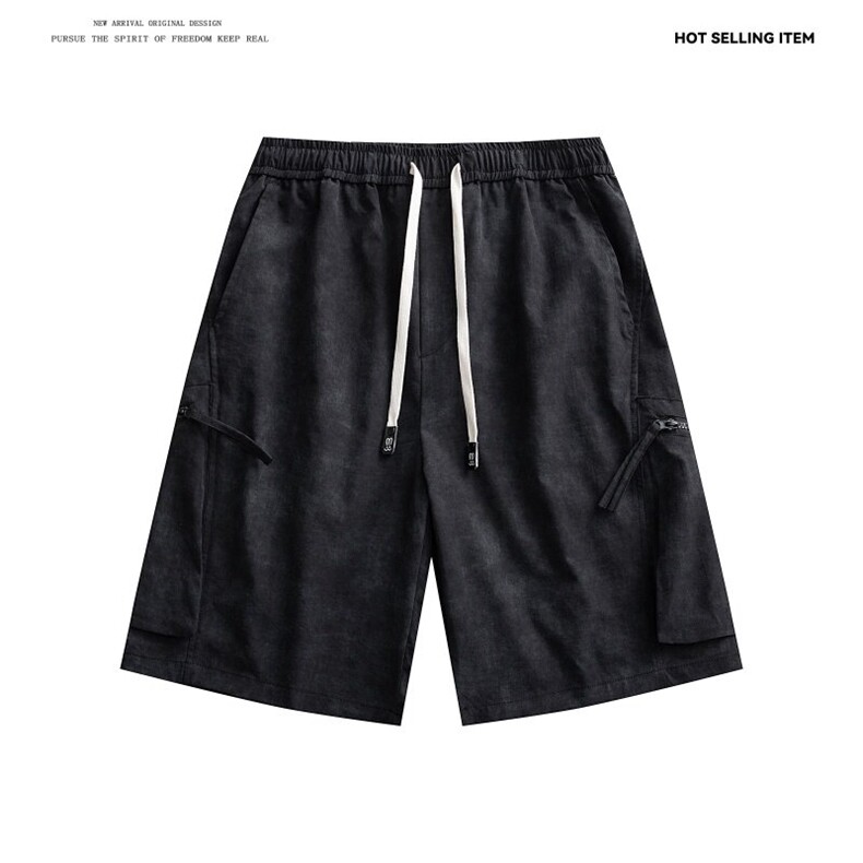 K221特P32夏季新款美式扎染工装裤男宽松痞帅五分裤运动休闲裤,男装休闲裤,电商基地A050