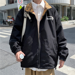 韩版帅气两面穿宽松夹克男士潮牌上衣外套 JK221/P55图片