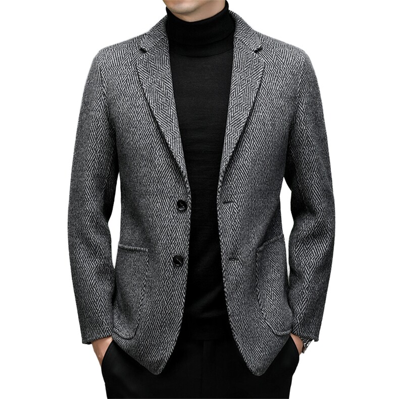 M3807-28钱塘2020-3冬季厚款商务休闲百搭中年男士毛呢外套P345,男装毛呢大衣,钱塘207-3