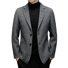 M3807-28钱塘2020-3冬季厚款商务休闲百搭中年男士毛呢外套P345，男装毛呢大衣，钱塘207-3