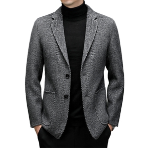 M3807-28钱塘2020-3冬季厚款商务休闲百搭中年男士毛呢外套P345图片