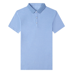 夏季新款男士翻领短袖t恤中年有领男装上衣服休闲POLO衫图片
