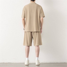 纯色二开TZ25313-特P60短袖T恤男套装夏季学生潮流帅气夏天男装，男装T恤，电商D310B