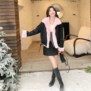 新款！冬装环保皮草两面穿派克服皮毛一体2C133-8985-P225-K328图片