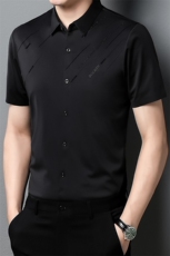 Z22122夏季青年2022男式薄款短袖无痕衬衣修身休闲透气衬衫P70，男装衬衫，电商B360