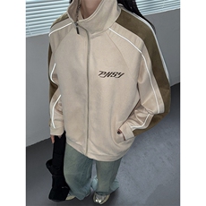 麂皮外套男女同款刺绣宽松潮反光撞色夹克JK003-P80108，男装夹克，电商A132（原电商B245）