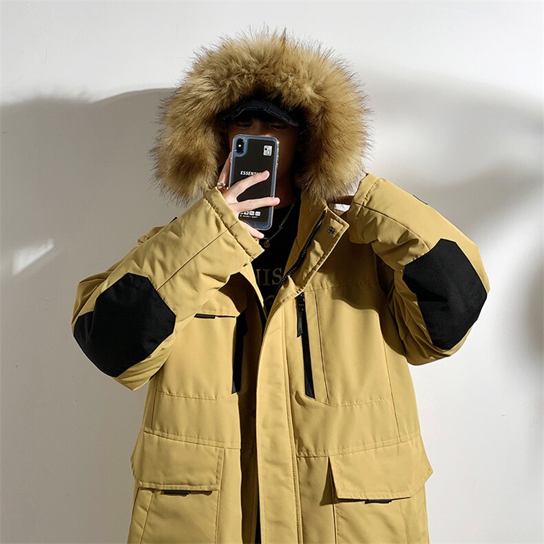 港风2026新品冬季宽松棉服派克服毛领冬装加厚外套D010-P145,男装棉衣,星座717