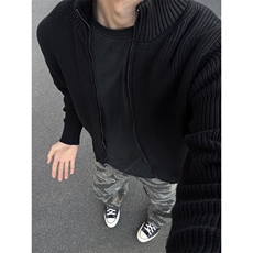 【有货】cleanfit拉链开衫毛衣外套男款针织衫M5653LL-特P55，男装针织衫/毛衣，星座1007（原301D）