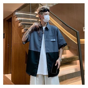 港风新款套装夏季学生衬衫男休闲帅气 C3017图片