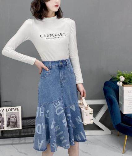 现货：高端定制面料鱼尾裙。牛仔特色提花料。，女装，金川古韵