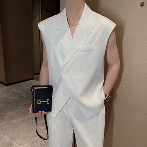 夏季设计款西装马甲男士时尚网红无袖西服背心马甲 BX007-P68控89图片