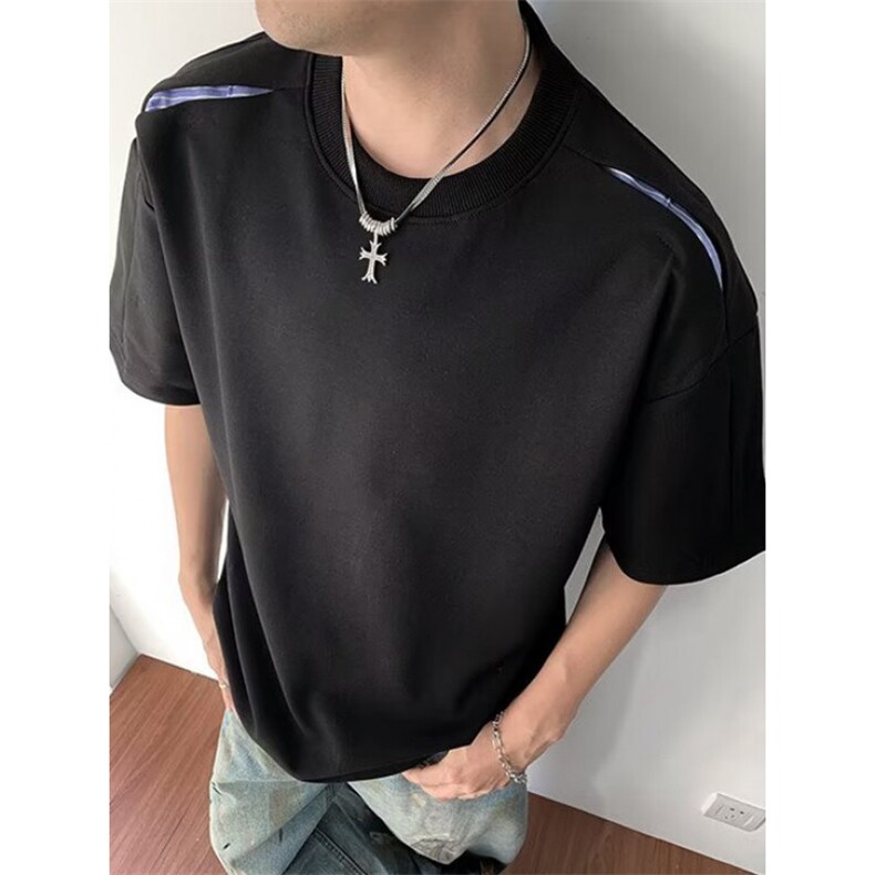 假两件短袖T恤男夏季宽松韩版百搭休闲半袖体恤衣服TD920,男装T恤,星座1116A（原606A-3）