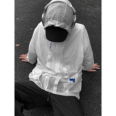 现货夏季薄款防嗮衣户外透气防嗮服宽松防紫外线外套FS1008-P50，女装短外套，星座205-5