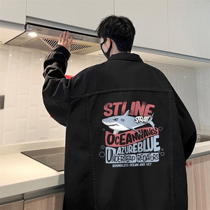 牛仔夹克男大码牛仔外套男茄克 NJ77331-P60加绒款-P75图片
