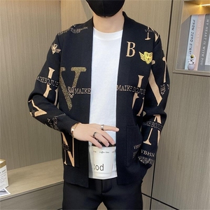 M907-P68社会小伙针织衫外套男秋季新款潮流潮牌痞帅男装休闲图片