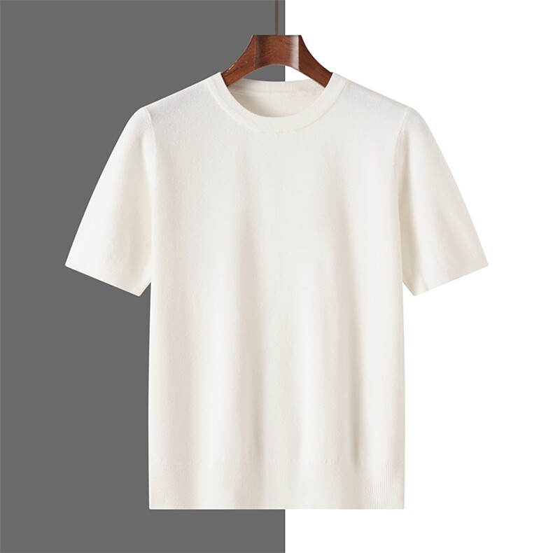 男士夏季商务休闲百搭舒适圆领短袖，男装T恤，牧绒家园
