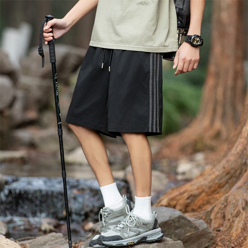 2025夏季新款男士户外运动休闲中裤薄款透气宽松五分裤多袋裤p38,男装牛仔裤,星座1113