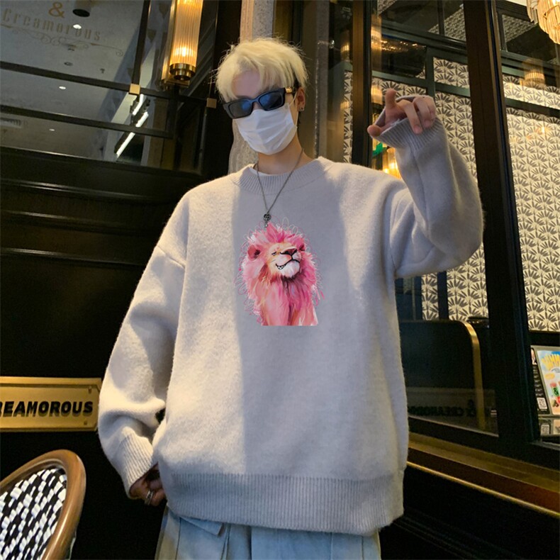 高质量！秋冬季半高领毛衣男士加绒加厚线衣针织衫男DMY528-特P38图片
