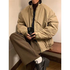 新款男女加厚日系简约棉袄棉服气质时尚慵懒面包服Y6586P85，男装棉衣，星座1116-2