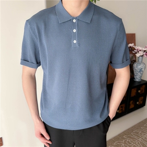 夏季男士翻领纯色针织衫POLO衫冰丝透气 B3004-P55图片