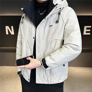 9811-P215-M-3XL标50绒店主风冬季连帽冲锋衣休闲保暖羽绒服男图片