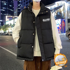 港风冬季新款立领马甲白鸭绒羽绒服男潮宽松男MJ610P115控158，男装羽绒服，电商A268A