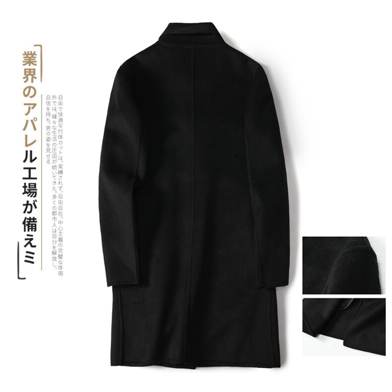 2021秋冬新款男士双面羊绒中长款风衣毛呢外套手工大衣Y8901P285,男装毛呢大衣,电商D230