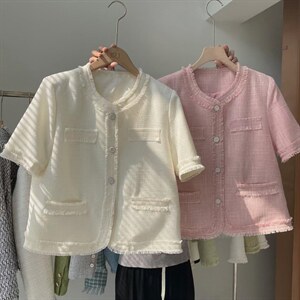 现货，夏装短袖小香风外套,其它,左安