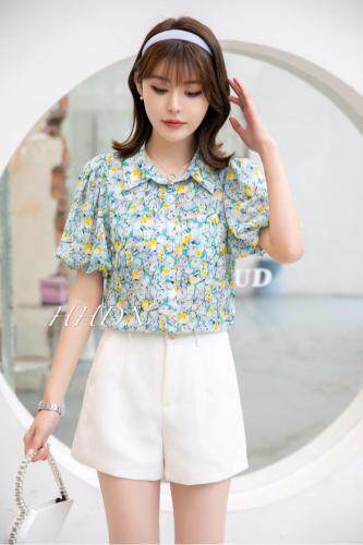 【现货】夏季新款短袖雪纺小衫，女装，红火丹妮