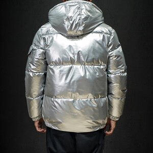 2021冬季新日系马切达大码男亮面包服保暖连帽棉衣棉袄M737-P75图片