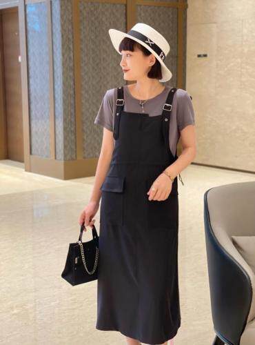 吊带裙二件套，女装背心吊带，Da.金