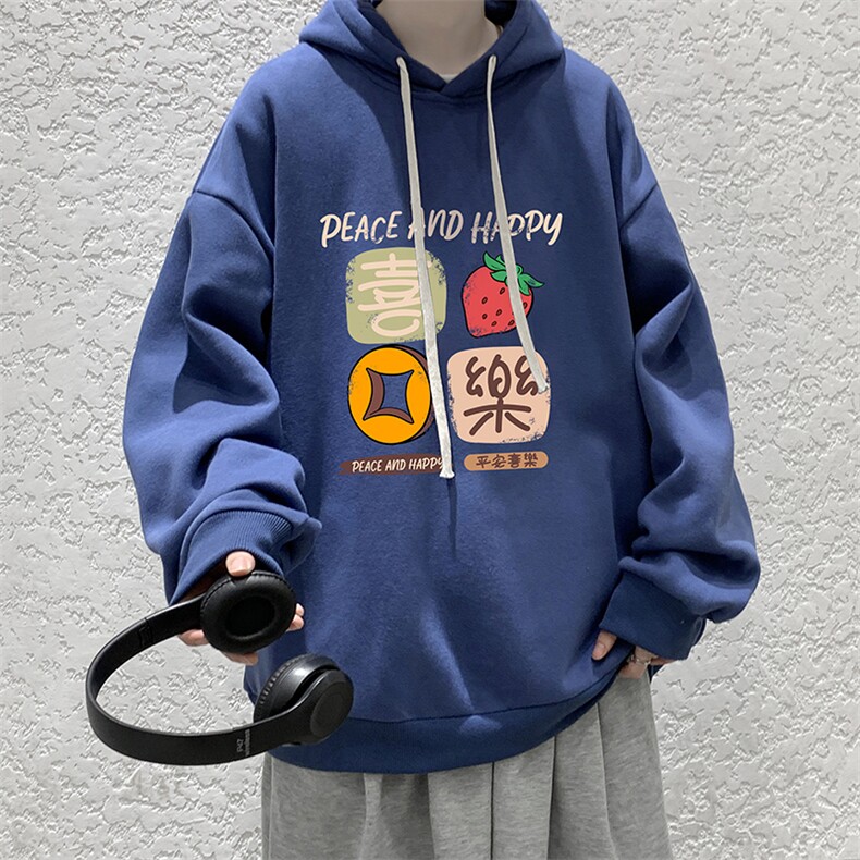 纯棉连帽卫衣男大码运动帽衫宽松薄WY2322-P35加绒款-P40,男装卫衣,电商A040