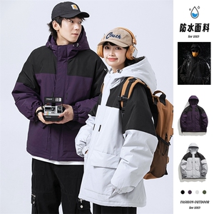 新款港风棉服大口袋宽松时尚港风青少年棉袄外套MY9305-1P-95图片