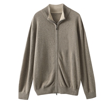 时尚男士羊毛半高领开衫轻薄舒适三色可选，男装羊绒套衫，台绒羊绒