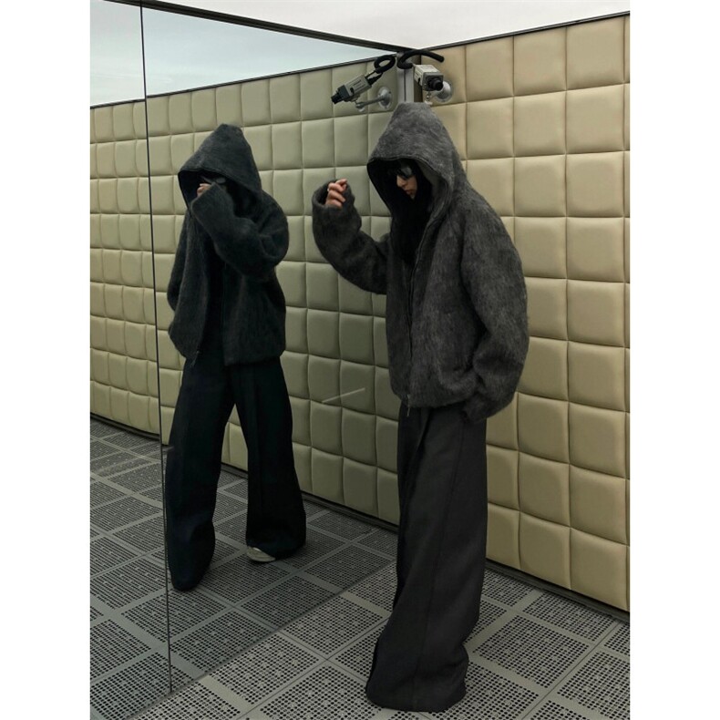 【有货】8153CC-特P86马海毛针织开衫毛衣男加厚拉链连帽外套,男装针织衫/毛衣,星座1007（原301D）