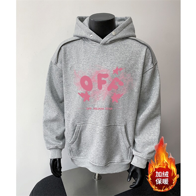 360克重磅图拉链华棉连帽卫衣【有货】C403A-WY25272LLJR-P85,男装卫衣,电商C403A