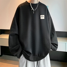 麂皮绒卫衣男大码重磅长袖t恤男JW81316-P35加绒款P45，男装卫衣，电商A040