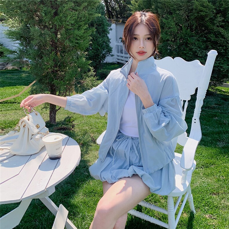 现货:夏装新款时尚防晒上衣花苞半身裙两件套2C135-6899P145K218,女装套装/套裙,2C135