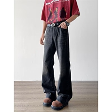 2026新款水洗刺绣弯刀微喇牛仔裤cleanfit男装XZ212-1-QK1758-P45，男装牛仔裤，星座212-1