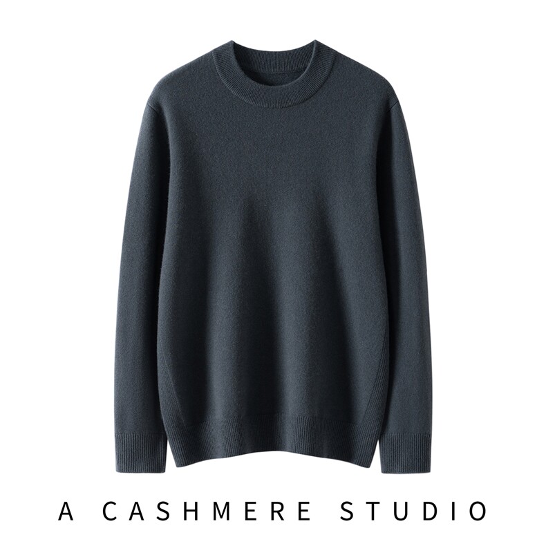 2025年秋季青春流行圆领时尚百搭通勤简约休闲套衫，男装羊绒套衫，榆莲羊绒