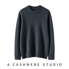 2025年秋季青春流行圆领时尚百搭通勤简约休闲套衫，男装羊绒套衫，榆莲羊绒