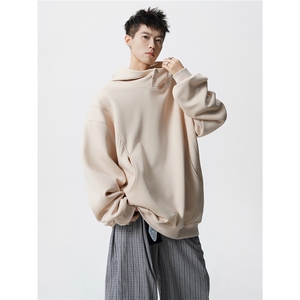8XL-M美式重磅连帽卫衣大码结构设计拼接上衣秋季外套WY9106特P50图片