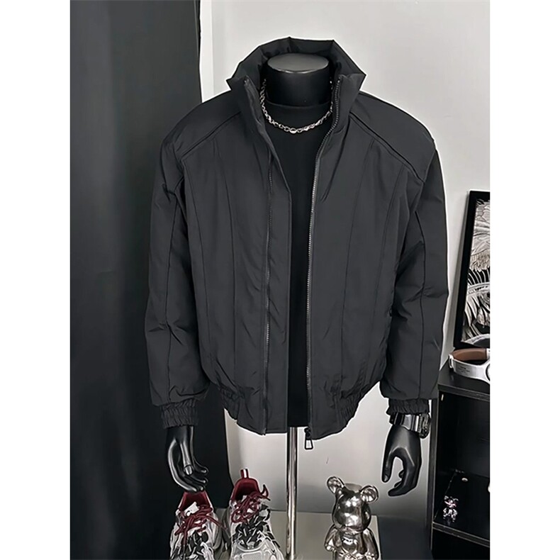 现货美式休闲加厚雪山棉衣夹克外套立领纯色三防户外工装棉服，男装夹克，电商A486