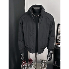 现货美式休闲加厚雪山棉衣夹克外套立领纯色三防户外工装棉服，男装夹克，电商A486